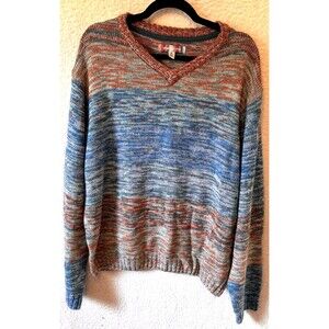 Urban Outfitters Multicolor Sweater Size Medium Oversized‎ Pullover V-Neck Y2K